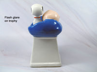 Charlie Brown and Snoopy Vintage Ceramic Trophy - Friendship (Uneven Paint Finish/NOT Scratched) - snoopn4pnuts.com