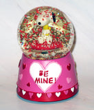 Snoopy Valentine's Day Musical Snow Globe (Plays "Where Do I Begin" Tune) - NEW BUT NEAR MINT