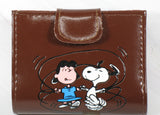 Snoopy and Lucy Vintage Vinyl Bi-Fold Wallet With Double Change Holders