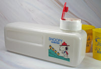 Beagle Scout Snoopy Vintage Water Bottle (Container) With Two Cups - Rare! GREAT FOR CAMPING AND TRAVELING! - snoopn4pnuts.com