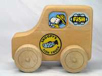 Snoopy Vintage Wooden Fish Truck