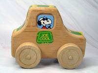 Snoopy Vintage Wooden Race Car (Missing 1 Small Sticker)