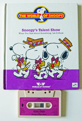 Worlds Of Wonder Snoopy Book And Tape Set - Snoopy's Talent Show  (NEAR MINT)