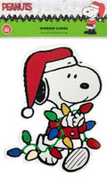 Snoopy Christmas Jelz Window Cling - Christmas Lights