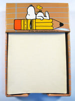 Snoopy Vintage Note Paper Tray With Original Note Paper (Near Mint)