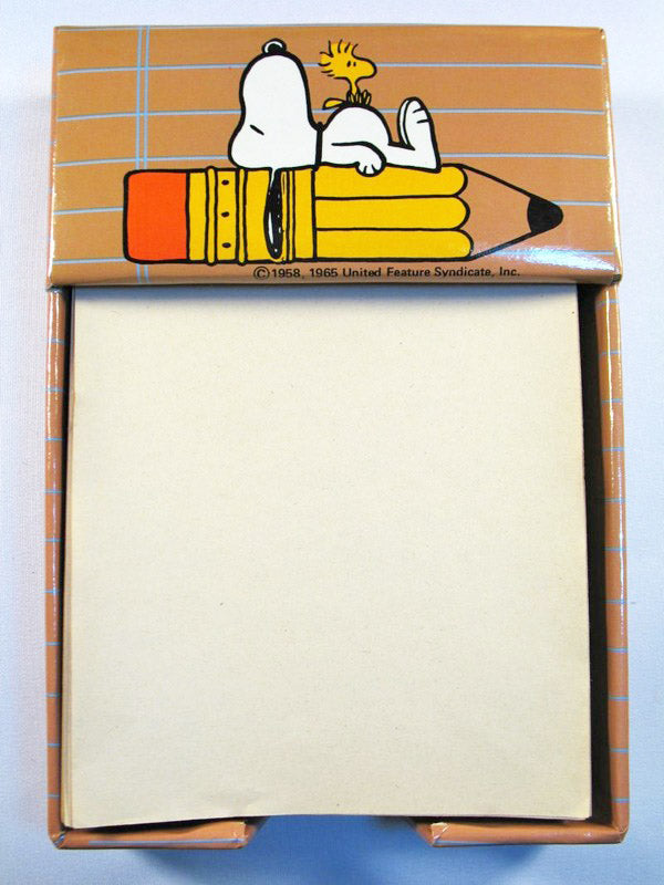 Snoopy Vintage Note Paper Tray With Original Note Paper (Near Mint ...