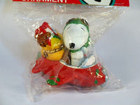 ADLER Snoopy FLYING ACE AIRPLANE ORNAMENT (New-Re-Packaged/No Hang Card)