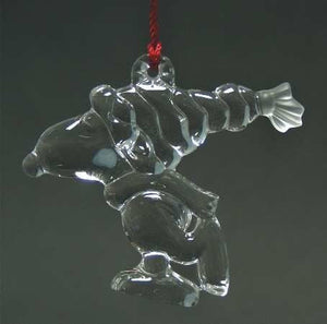 Snoopy Skater Waterford Crystal Christmas Ornament