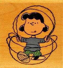 Lucy Jumping Rope Rubber Stamp