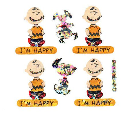 Peanuts Stickermagic Prismatic / Holographic Sticker Sheet - Great For Scrapbooking! - snoopn4pnuts.com