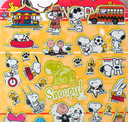 Peanuts Sticker Set With Metallic Gold Accents and Borders - Great for scrapbooking and adding Peanuts decor to cards and envelopes. - snoopn4pnuts.com