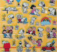 Peanuts Sticker Set With Metallic Gold Accents and Borders - Great for scrapbooking and adding Peanuts decor to cards and envelopes. - snoopn4pnuts.com