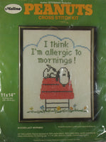 Snoopy Vintage Linen Counted Cross Stitch Kit - Lazy Morning