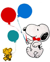 Snoopy and Woodstock Holding Balloons Padded Wall Hanging Set