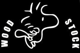 Woodstock Name Flying Die - Cut Vinyl Decal - White - snoopn4pnuts.com