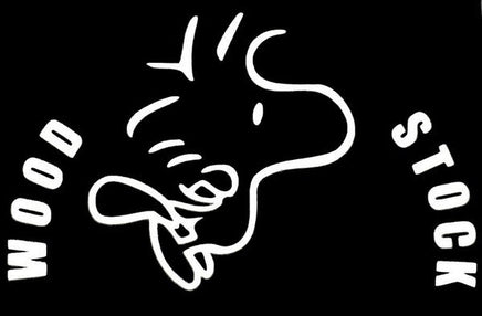 Woodstock Name Flying Die - Cut Vinyl Decal - White - snoopn4pnuts.com
