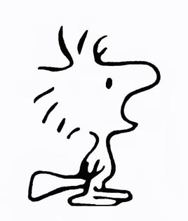 Woodstock "Talking" Die - Cut Vinyl Decal - Black - snoopn4pnuts.com