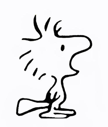 Woodstock "Talking" Die - Cut Vinyl Decal - Black - snoopn4pnuts.com