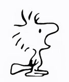 Woodstock "Talking" Die-Cut Vinyl Decal - Black