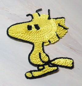 Woodstock Large Sequined and Beaded Patch (Sew On) - RARE! - snoopn4pnuts.com