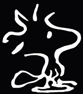 Woodstock Standing Die - Cut Vinyl Decal - White - snoopn4pnuts.com