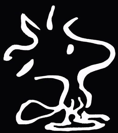 Woodstock Standing Die - Cut Vinyl Decal - White - snoopn4pnuts.com