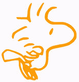Woodstock Flying Die-Cut Vinyl Decal - Orange