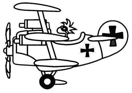 Woodstock Fighter Pilot Die - Cut Vinyl Decal - Black - snoopn4pnuts.com