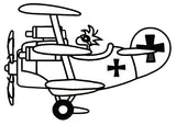 Woodstock Fighter Pilot Die-Cut Vinyl Decal - Black