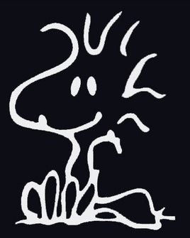 Woodstock Sitting Die - Cut Vinyl Decal - White - snoopn4pnuts.com