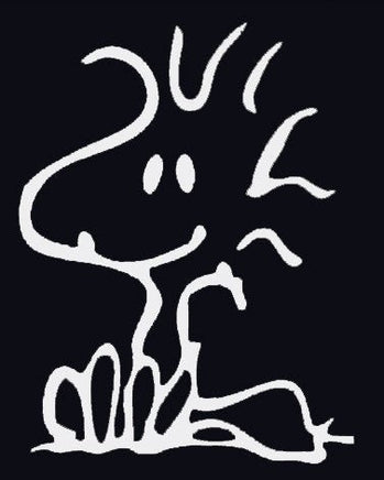 Woodstock Sitting Die - Cut Vinyl Decal - White - snoopn4pnuts.com