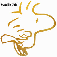 Woodstock Die-Cut Vinyl Decal - Shiny Metallic Gold