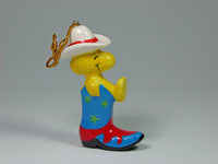 1982 Peanuts Western Series Christmas Ornament - Woodstock
