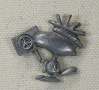 Woodstock Solid Pewter Pin - Peace