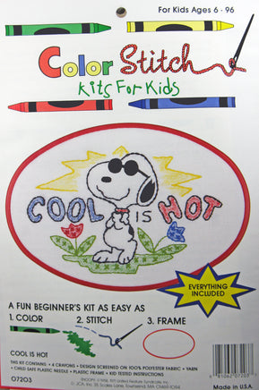 Color Stitch Kit For Kids - Snoopy Joe Cool (Cool Is Hot)