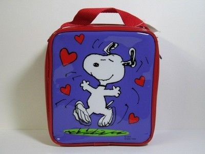 Snoopy Dancing Vinyl Purse or Lunch Bag