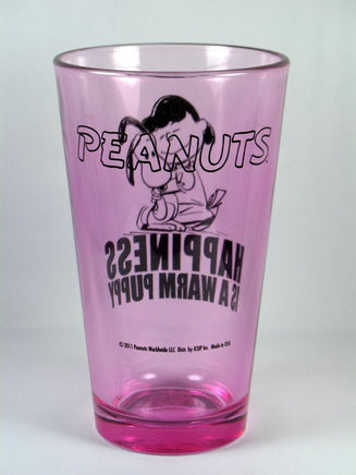 Lucy Drinking Glass - Happiness Is A Warm Puppy