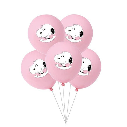 Peanuts 5 - Piece Latex Balloon Set - Snoopy (Air Fill/NOT Helium) - snoopn4pnuts.com