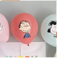 Peanuts 5 - Piece Latex Balloon Set - Linus (Red) (Air Fill/NOT Helium) - snoopn4pnuts.com