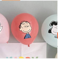 Peanuts 5-Piece Latex Balloon Set - Linus (Red) (Air Fill/NOT Helium)