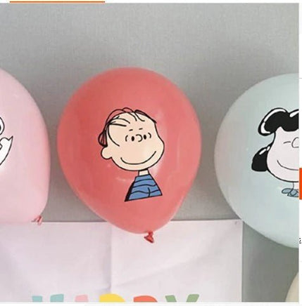 Peanuts 5 - Piece Latex Balloon Set - Lucy (Air Fill/NOT Helium) - snoopn4pnuts.com