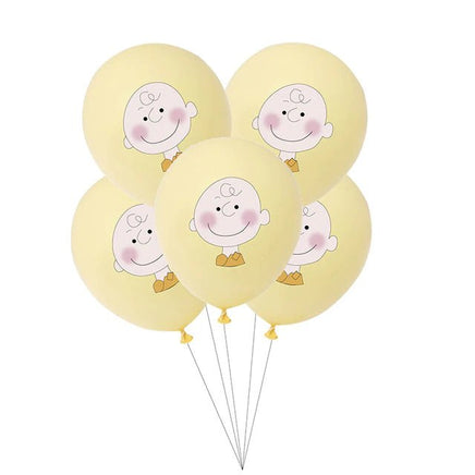 Peanuts 5 - Piece Latex Balloon Set - Charlie Brown (Air Fill/NOT Helium) - snoopn4pnuts.com