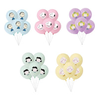 Peanuts 5 - Piece Latex Balloon Set - Linus (Red) (Air Fill/NOT Helium) - snoopn4pnuts.com