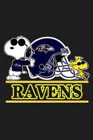 Peanuts Snoopy Double-Sided Flag - Baltimore Ravens Football