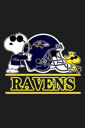 Peanuts Snoopy Double - Sided Flag - Baltimore Ravens Football - snoopn4pnuts.com
