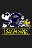 Peanuts Snoopy Double-Sided Flag - Baltimore Ravens Football