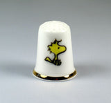 Peanuts Gang Bone China Thimble With Gold Gilding - Snoopy Joe Cool