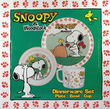 Snoopy and Woodstock 3-Piece Melamine Dish Set