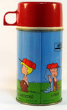 Peanuts Gang Vintage Metal Thermos Bottle With Glass Lining