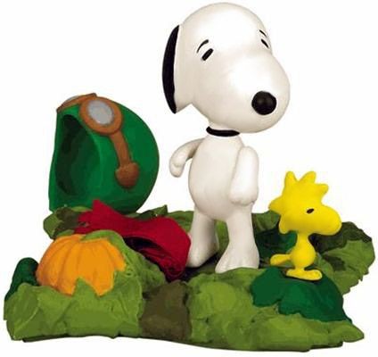 Snoopy Flying Ace Figure -  Halloween Memory Lane  (Snoopy Discolored/Not Seen In Photo)